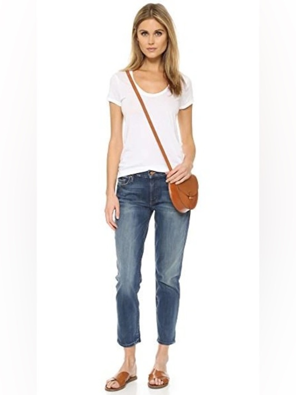 MOTHER The Dropout Boyfriend Jeans in Tequila Truth Denim
